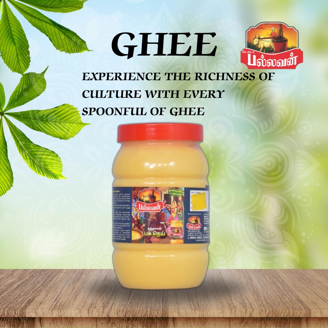 Delta Pallavan Premium Ghee - 1 kg | 100% Pure & Natural | Traditional Desi Ghee